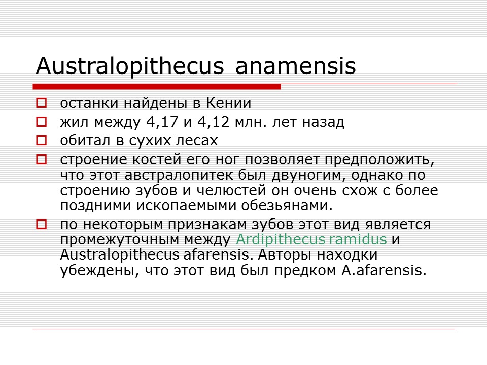 Происхождение и эволюция человека Этапы развития