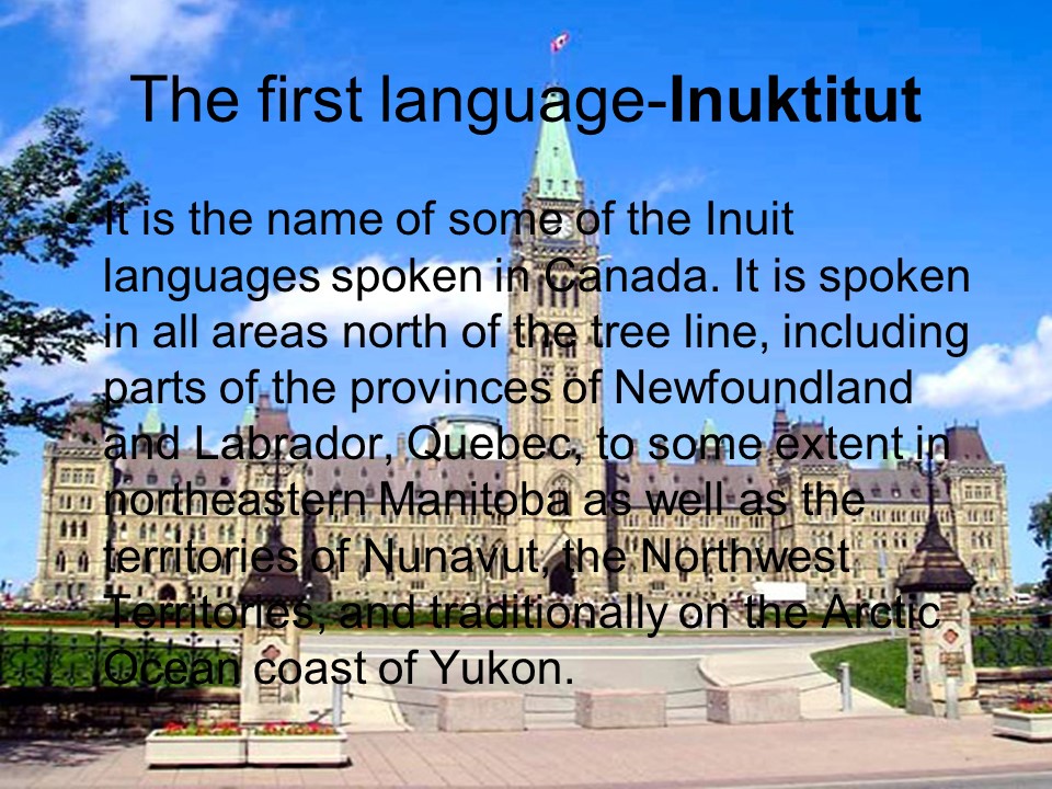 Local languages of Canada