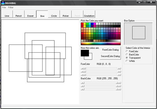 Creating graphic editor