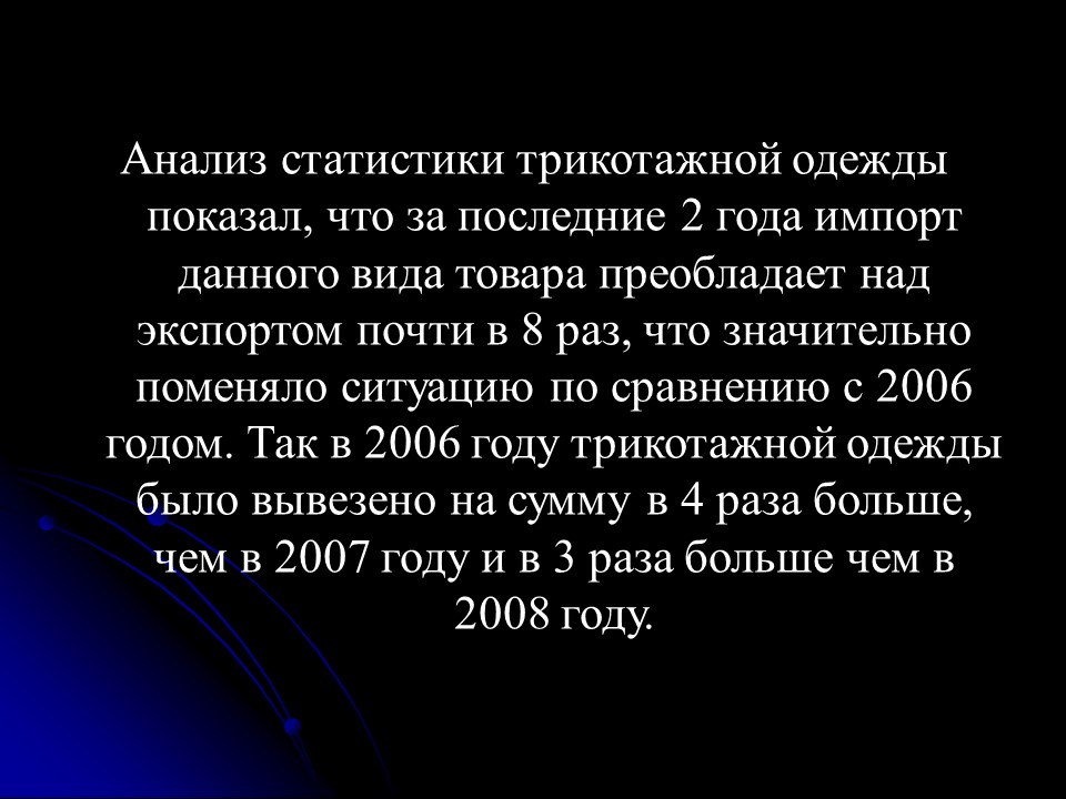 Проблемы контроля классификационного кода трикотажной одежды по ТН ВЭД России